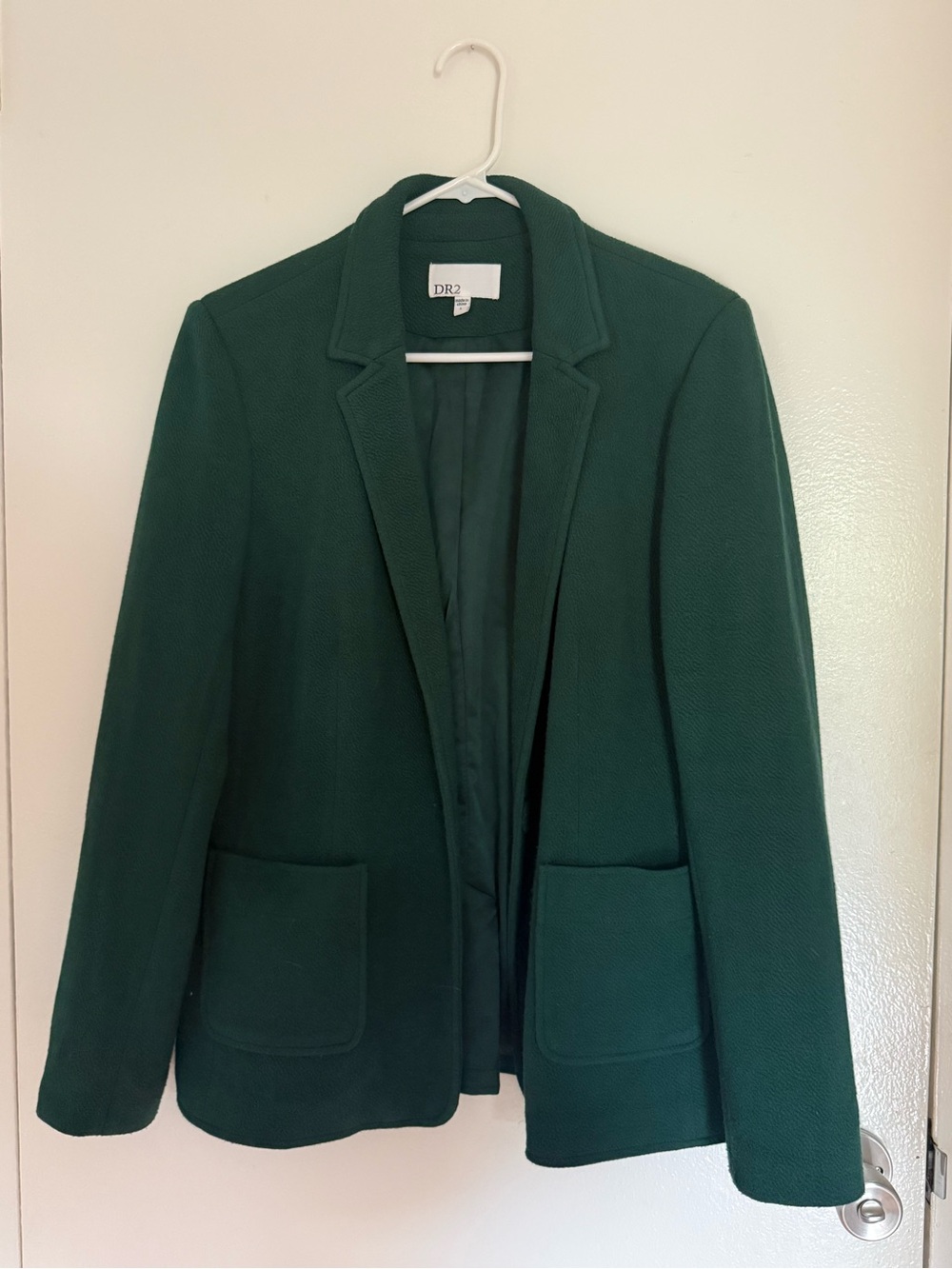 DR2 Dark Green Textured Women's Blazer Jacket